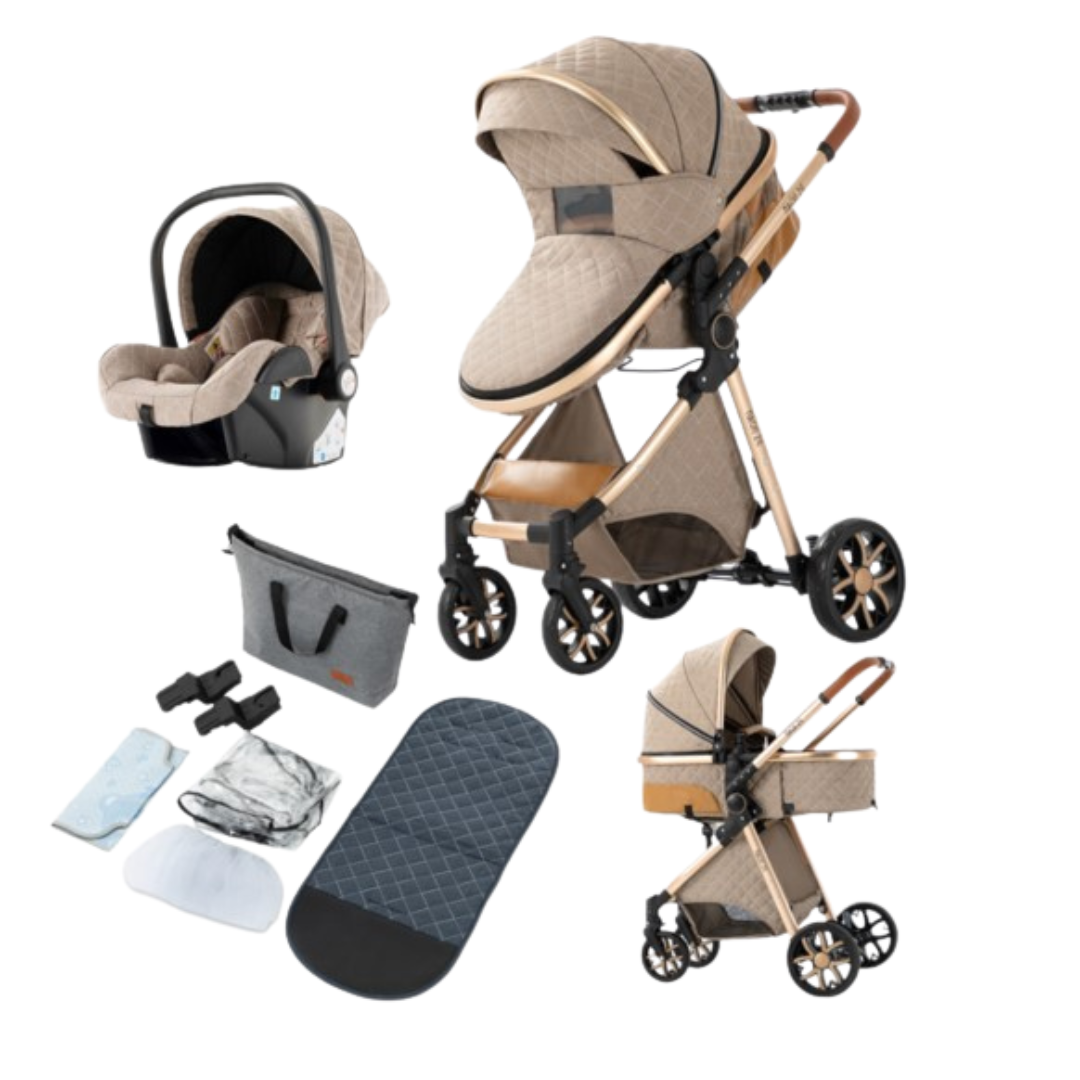 3 in 1 Baby Stroller with Infant Car Seat Base