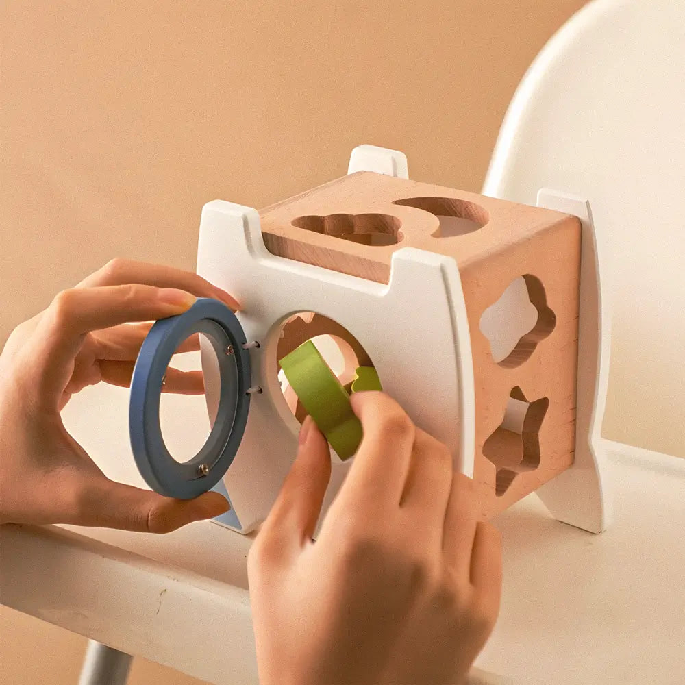 Wooden Rocket Activity Toy – Montessori Space Adventure Playset