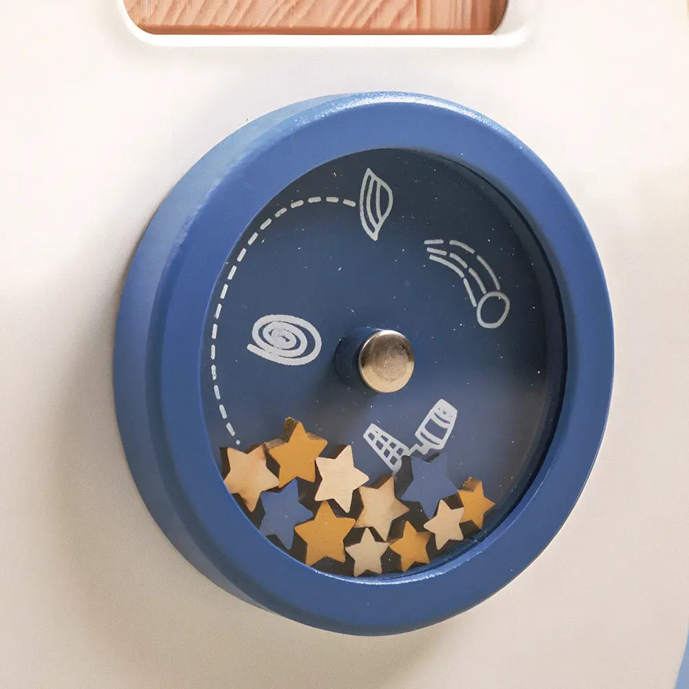 Wooden Rocket Activity Toy – Montessori Space Adventure Playset