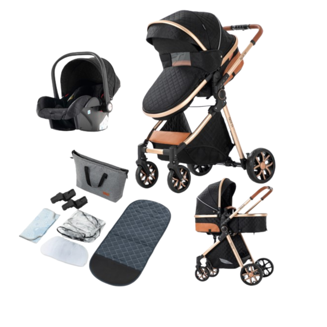 3 in 1 Baby Stroller with Infant Car Seat Base