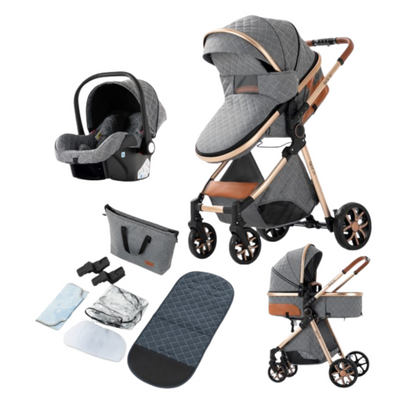 3 in 1 Baby Stroller with Infant Car Seat Base