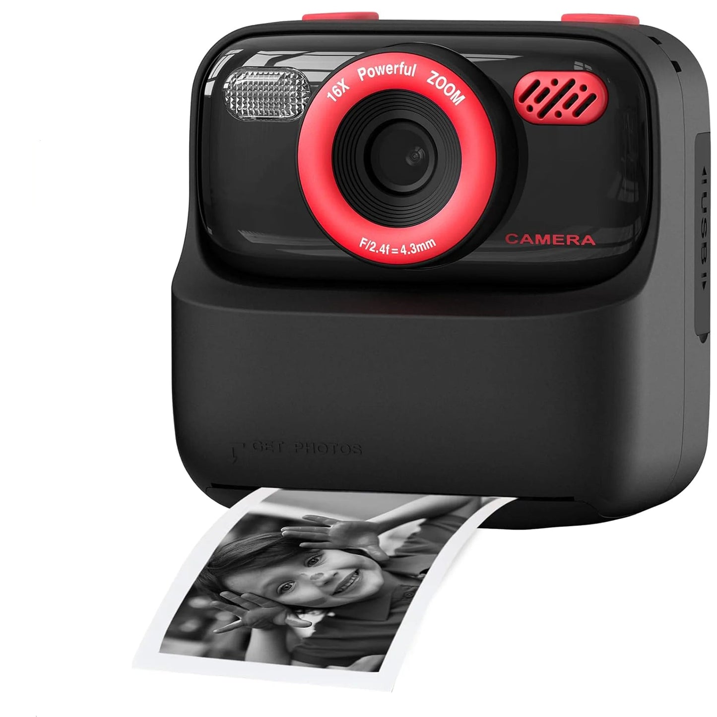 Kids Instant Print Digital Camera – 1080P HD Dual-Lens Selfie Camera with 32GB Card
