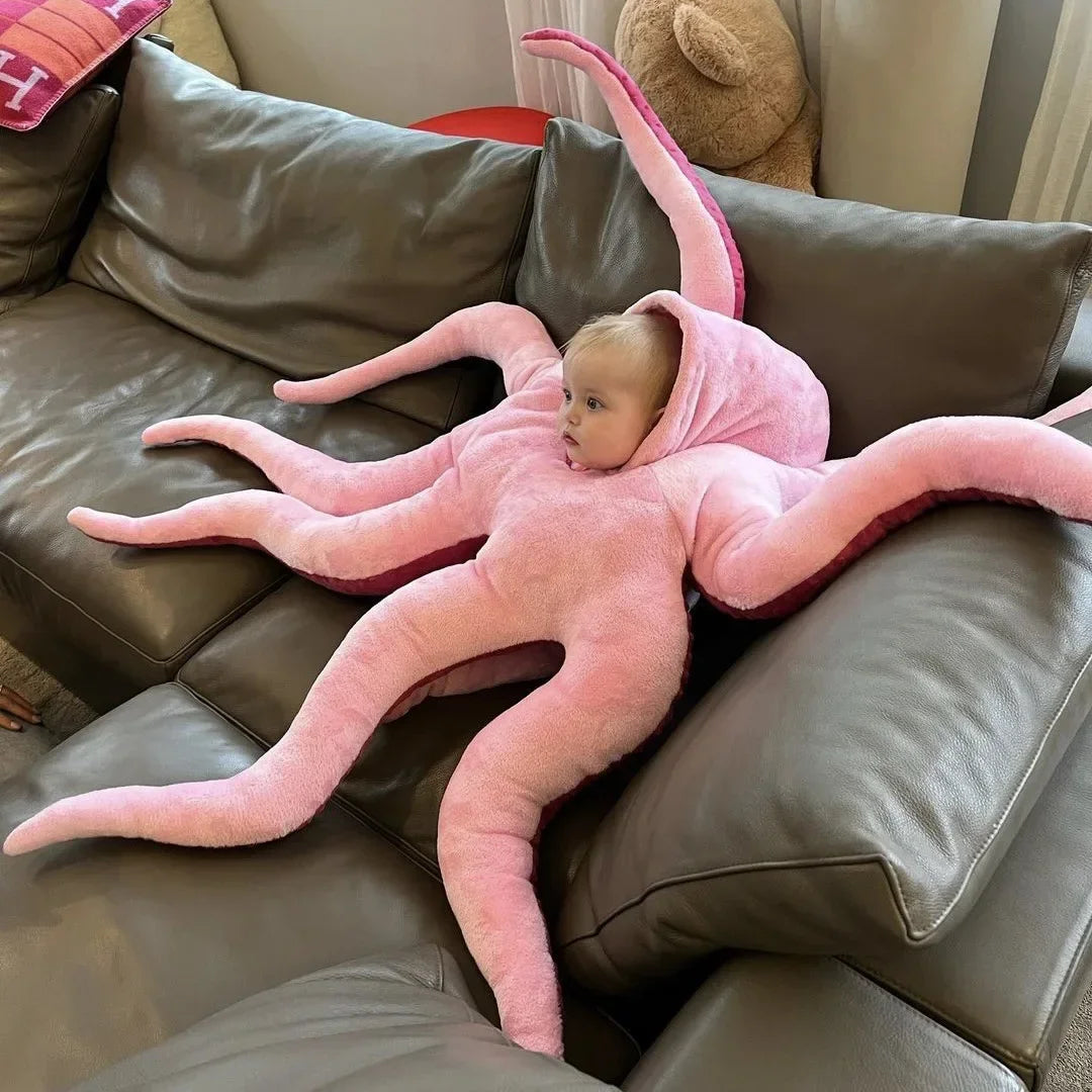 Wearable Octopus Baby Plush Costume – Soft Dress-Up for babies