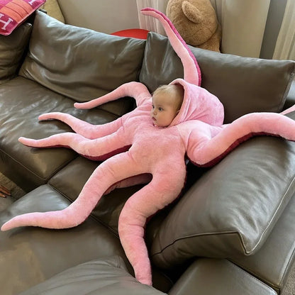 Wearable Octopus Baby Plush Costume – Soft Dress-Up for babies