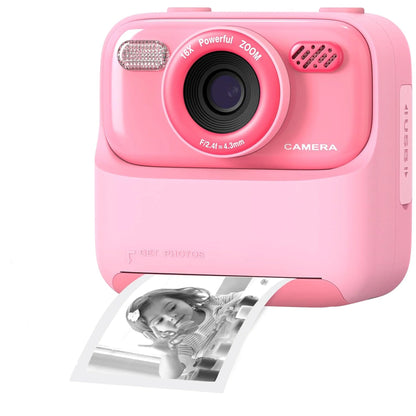 Kids Instant Print Digital Camera – 1080P HD Dual-Lens Selfie Camera with 32GB Card