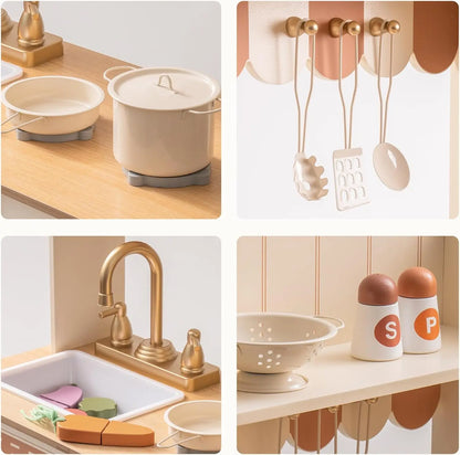Stylish Wooden Play Kitchen