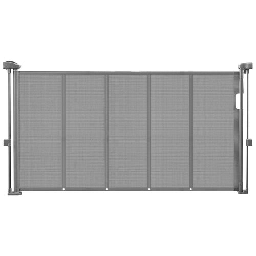 Retractable Safety Gate - Transparent Mesh Gate for Stairs, Babies & Pets