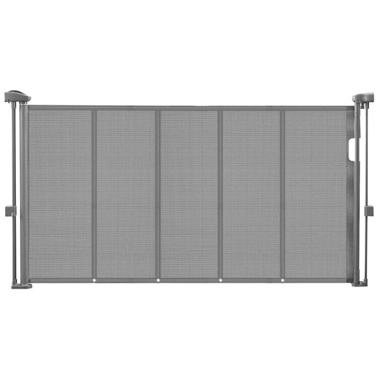 Retractable Safety Gate - Transparent Mesh Gate for Stairs, Babies & Pets