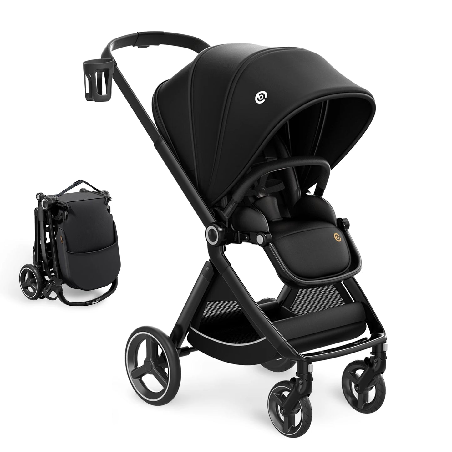 Luxury Reversible Baby Stroller - Compact Fold, Newborn Ready, All-Terrain