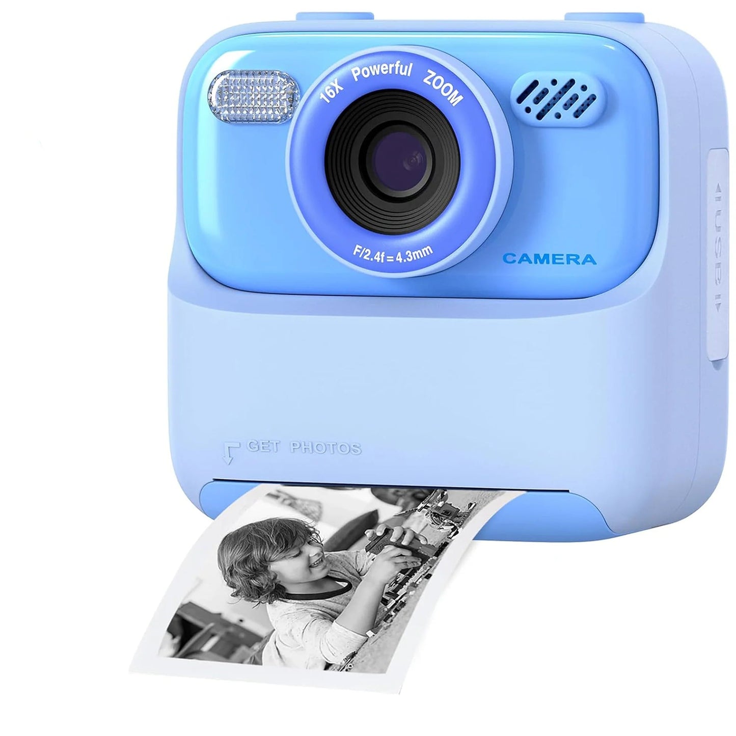 Kids Instant Print Digital Camera – 1080P HD Dual-Lens Selfie Camera with 32GB Card