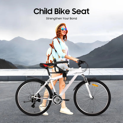 Quick-Release Front-Mounted Child Bike Seat, Padded Carrier for Toddlers