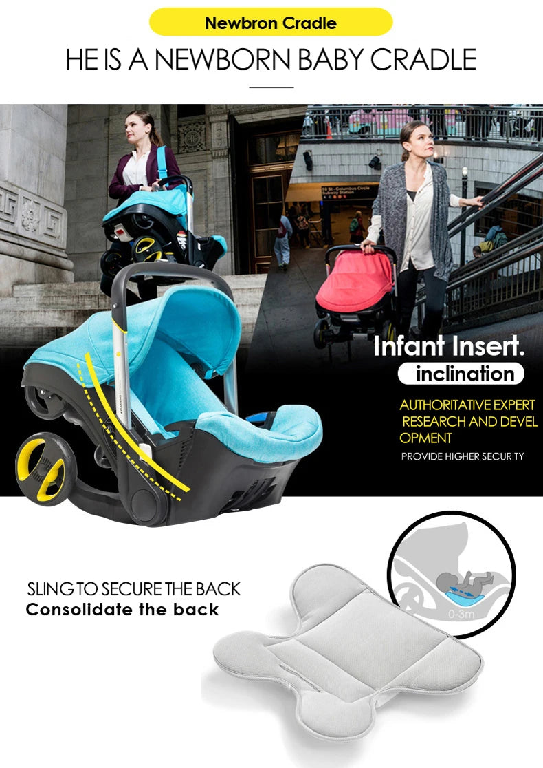 2 in 1 Convertible Car Seat & Stroller - Baby Travel System