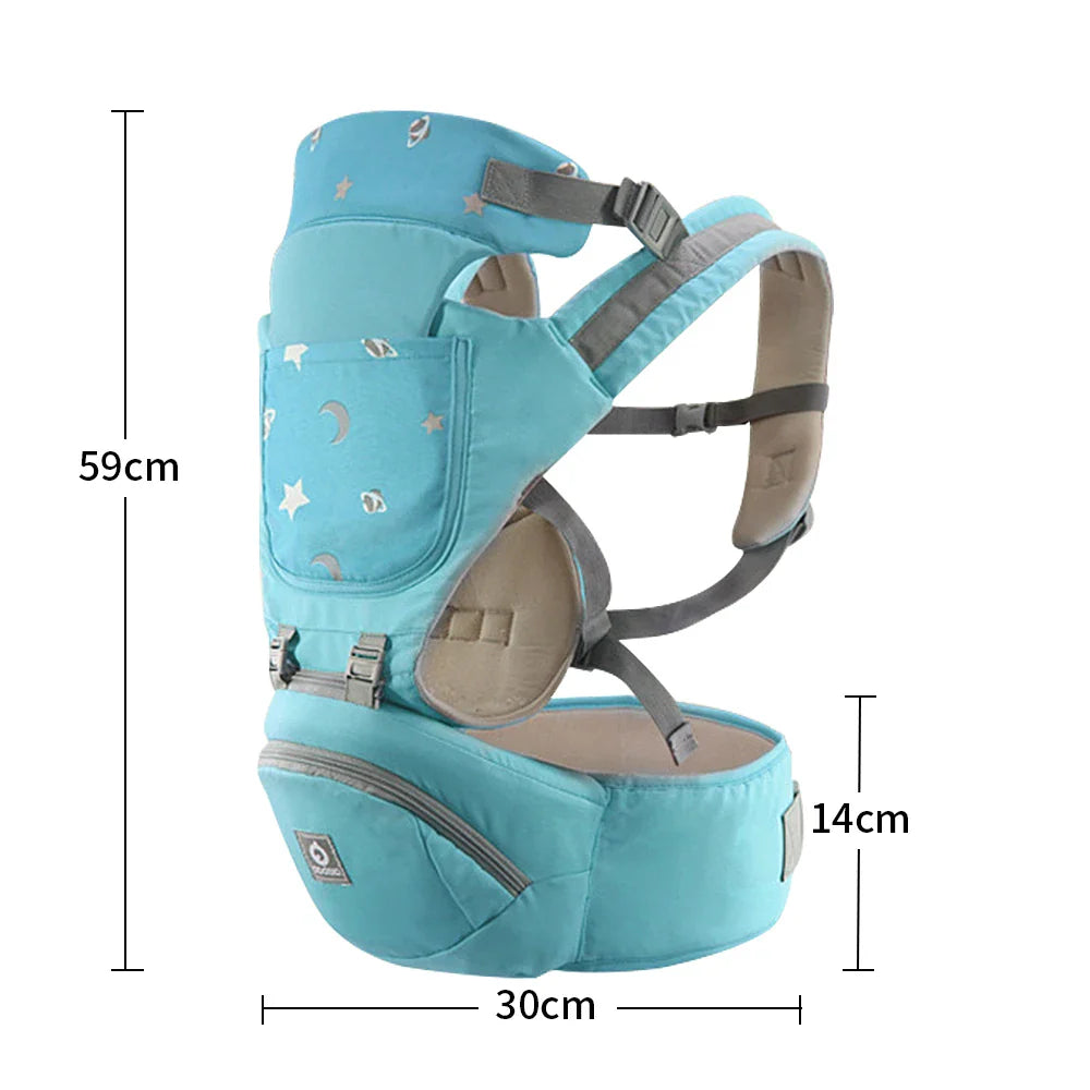 Breathable Ergonomic Baby Carrier – Front-Facing Kangaroo Hipseat