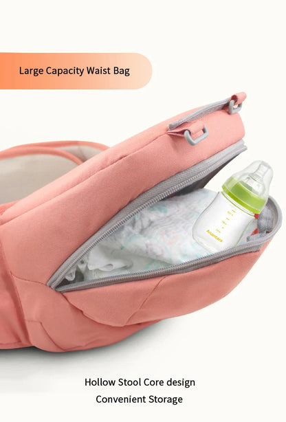 Breathable Ergonomic Baby Carrier – Front-Facing Kangaroo Hipseat