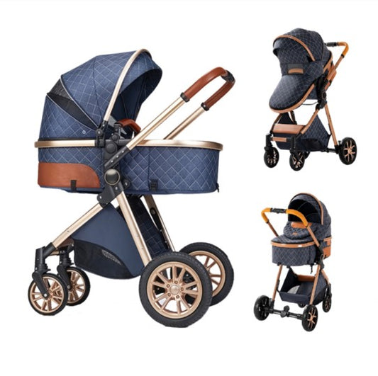 Baby Pram 3-in-1 Easy Folding Multifunctional Travel System