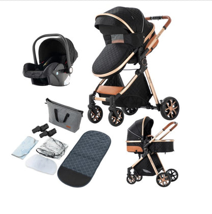 3 in 1 Baby Stroller with Infant Car Seat Base
