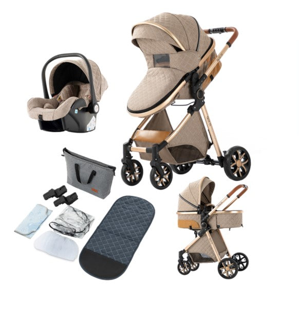 3 in 1 Baby Stroller with Infant Car Seat Base