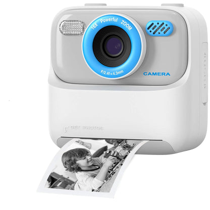 Kids Instant Print Digital Camera – 1080P HD Dual-Lens Selfie Camera with 32GB Card