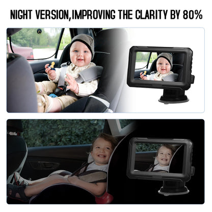 Rear View Monitor 4.3'' IPS Screen Baby Car Mirror 1080P