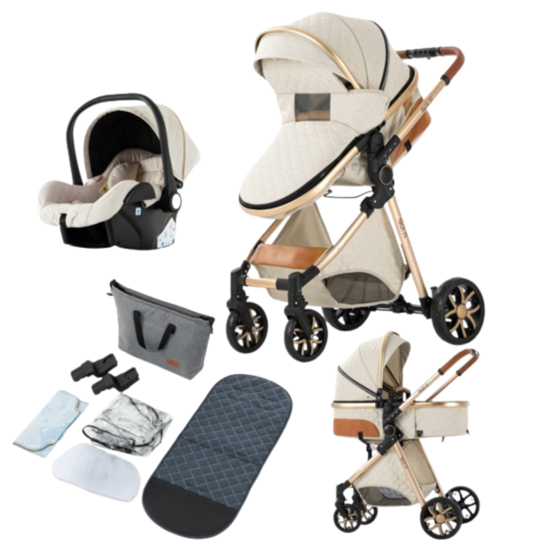 3 in 1 Baby Stroller with Infant Car Seat Base