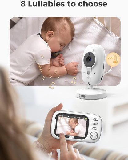 Best Video Baby Monitor – 3.5” LCD, 2 Cameras, Night Vision & Two-Way Audio