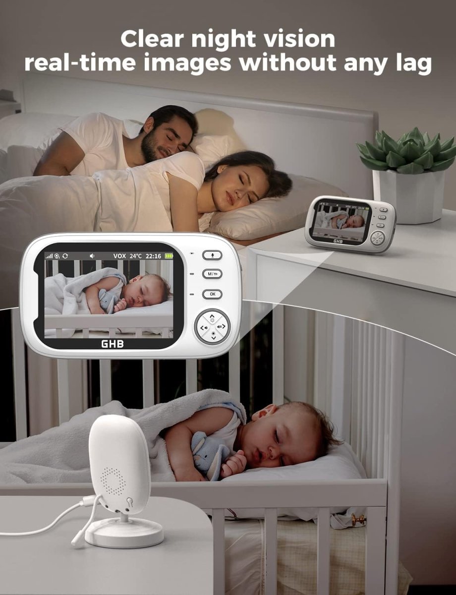 Best Video Baby Monitor – 3.5” LCD, 2 Cameras, Night Vision & Two-Way Audio