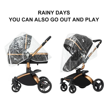 Luxury Baby Stroller 3-in-1 - 360° Rotating Seat, Lightweight Frame & Travel System