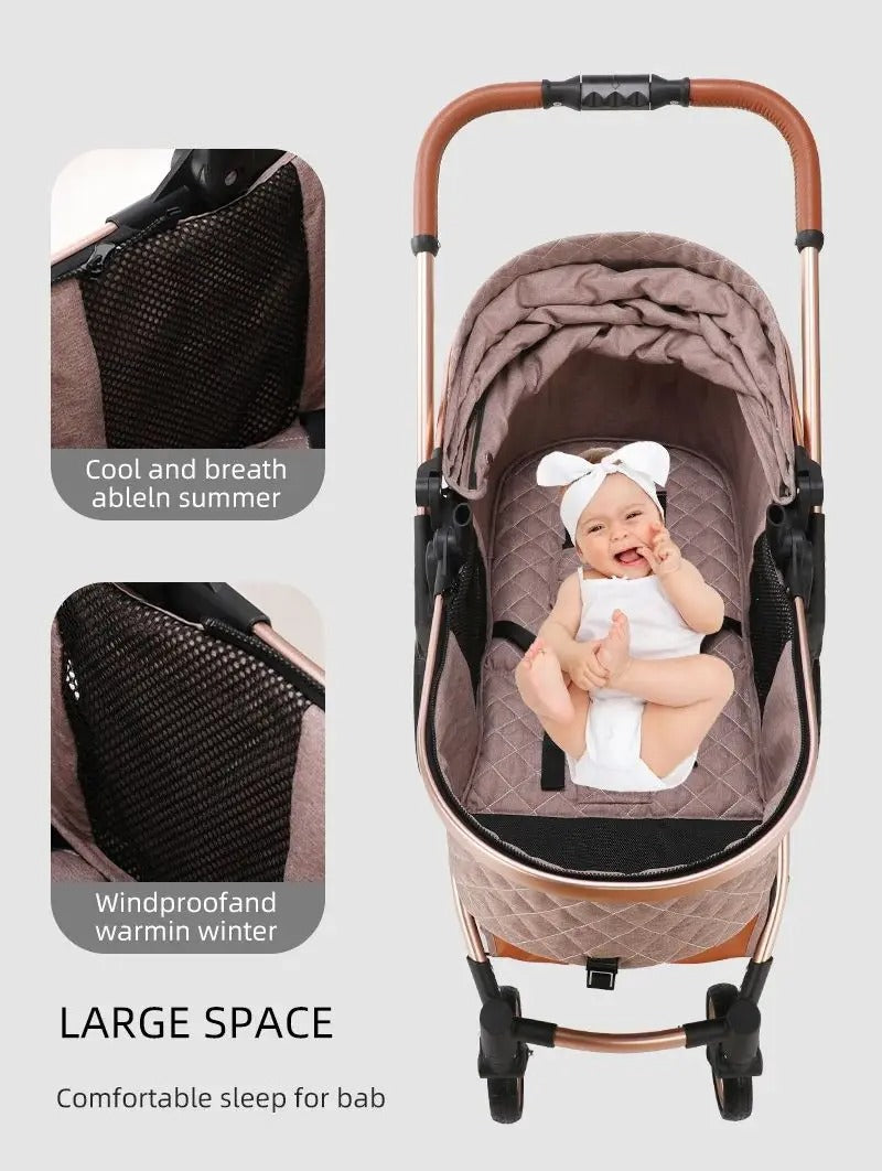 3 in 1 Baby Stroller with Infant Car Seat Base