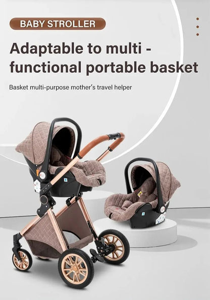 3 in 1 Baby Stroller with Infant Car Seat Base