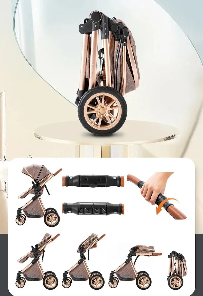 3 in 1 Baby Stroller with Infant Car Seat Base