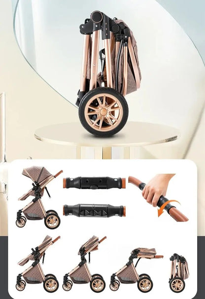 3 in 1 Baby Stroller with Infant Car Seat Base