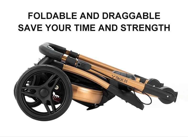 Luxury Baby Stroller 3-in-1 - 360° Rotating Seat, Lightweight Frame & Travel System