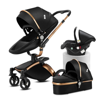 Luxury Baby Stroller 3-in-1 - 360° Rotating Seat, Lightweight Frame & Travel System