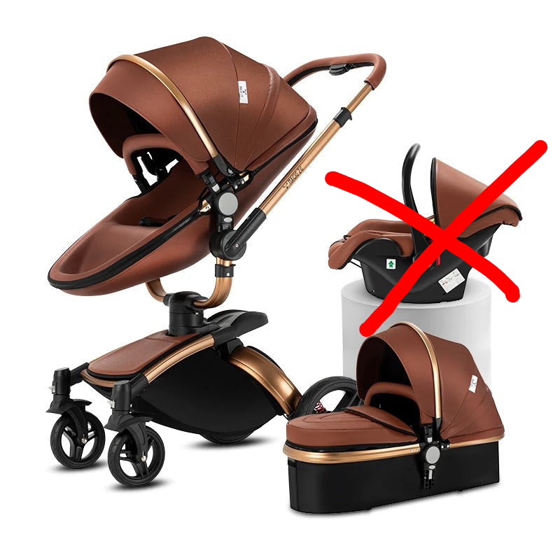 Luxury Baby Stroller 3-in-1 - 360° Rotating Seat, Lightweight Frame & Travel System