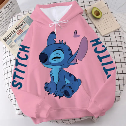 Sweat-shirt à capuche Stitch unisexe