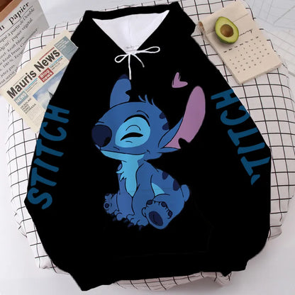 Sweat-shirt à capuche Stitch unisexe