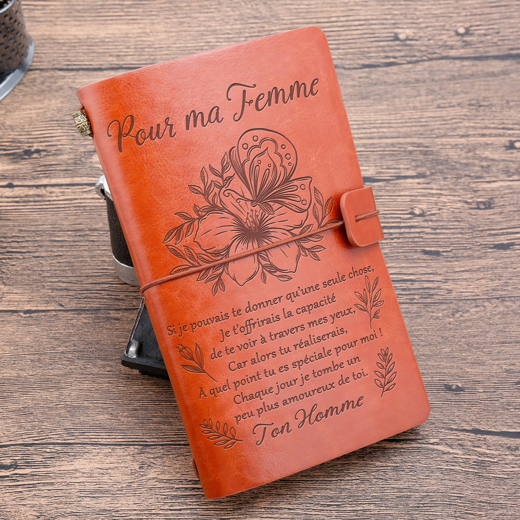 Pour Ma Femme - amoureux de toi - Cadeau Personnalisé - Journal vintage